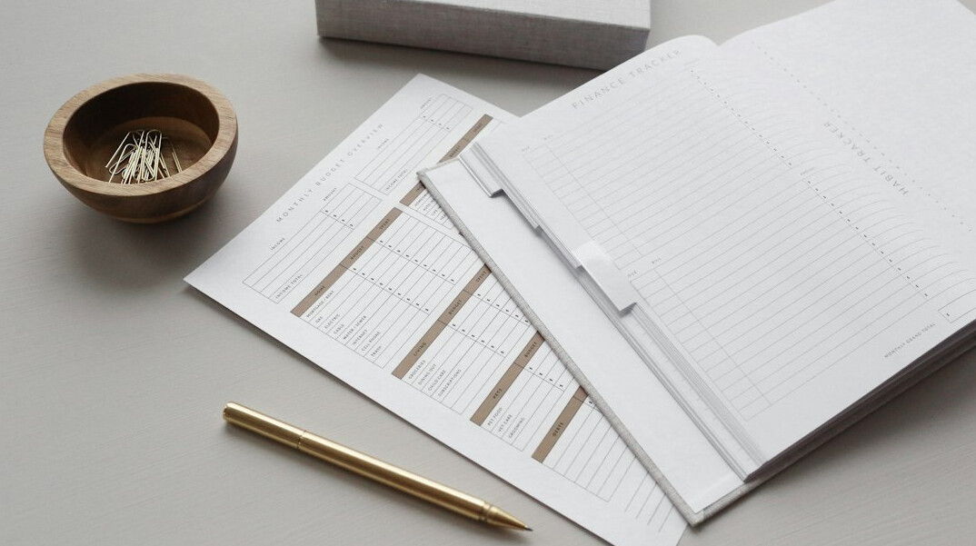 documents and papers on desk