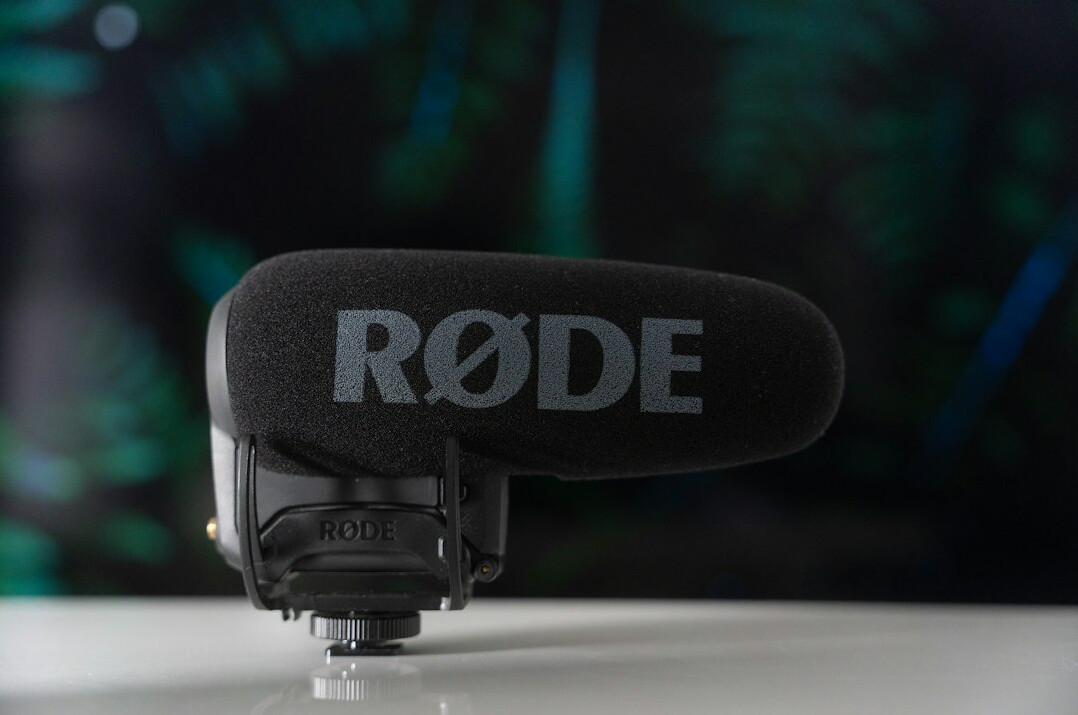 Studio microphone set up for a recorded interview
