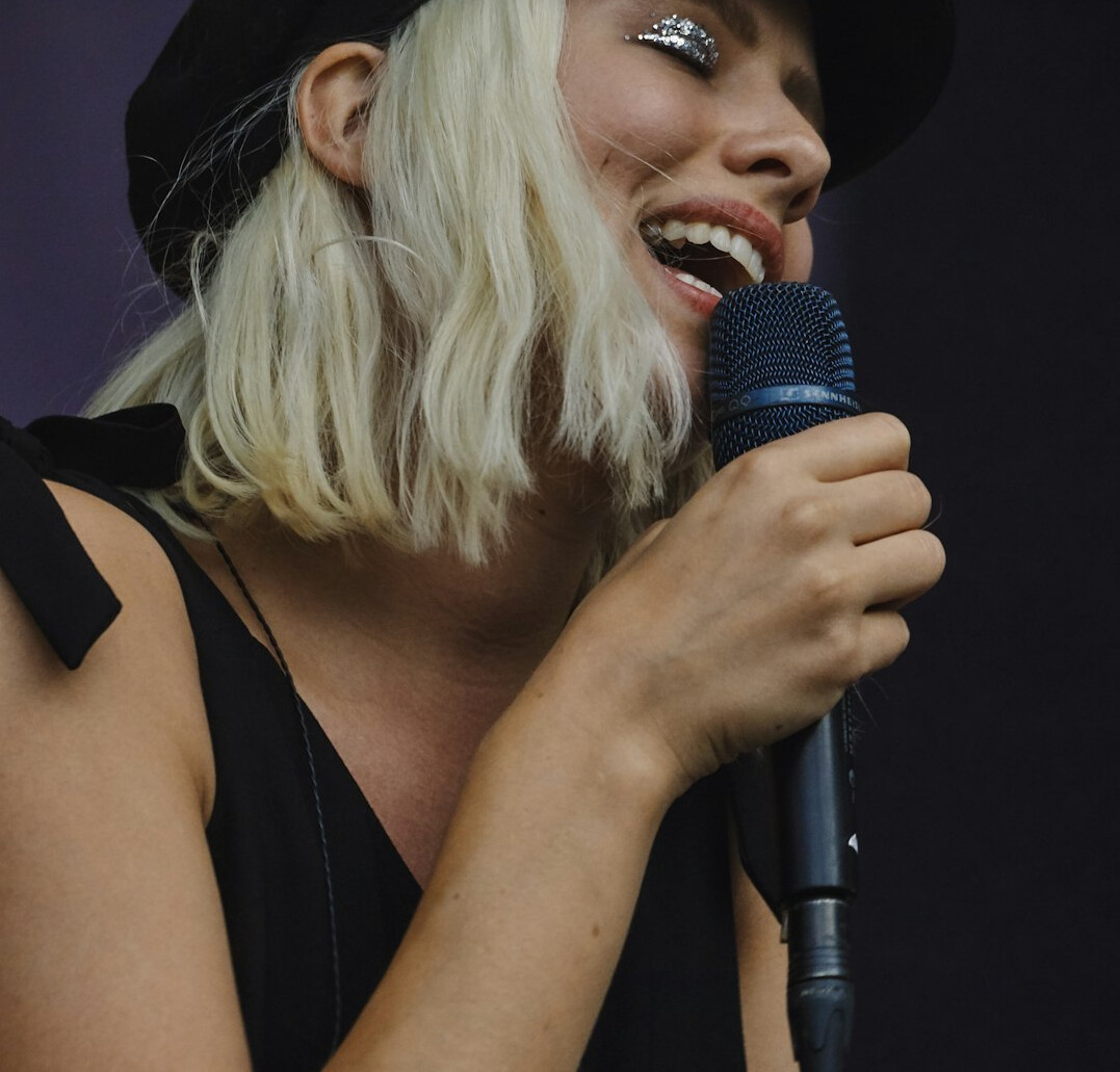 female vocalist on stage